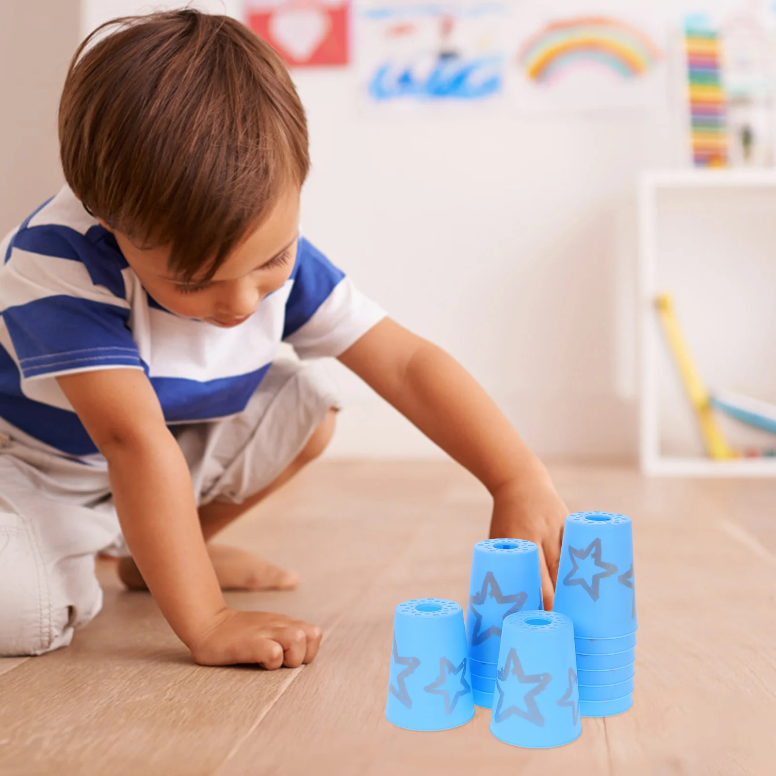 

12pcs Cups Set Creative Reusable Game For Kids Adults Party Outdoor Travel Activity Stackable Cups Cup Game Speed