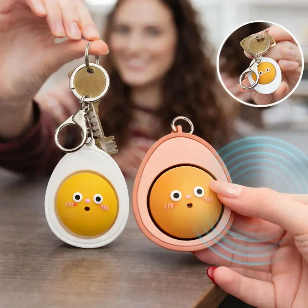 Bread Keycap Stress Relief Clicker Keychain Mechanical Keyboard Button Decompress Fingertip Keyring Car