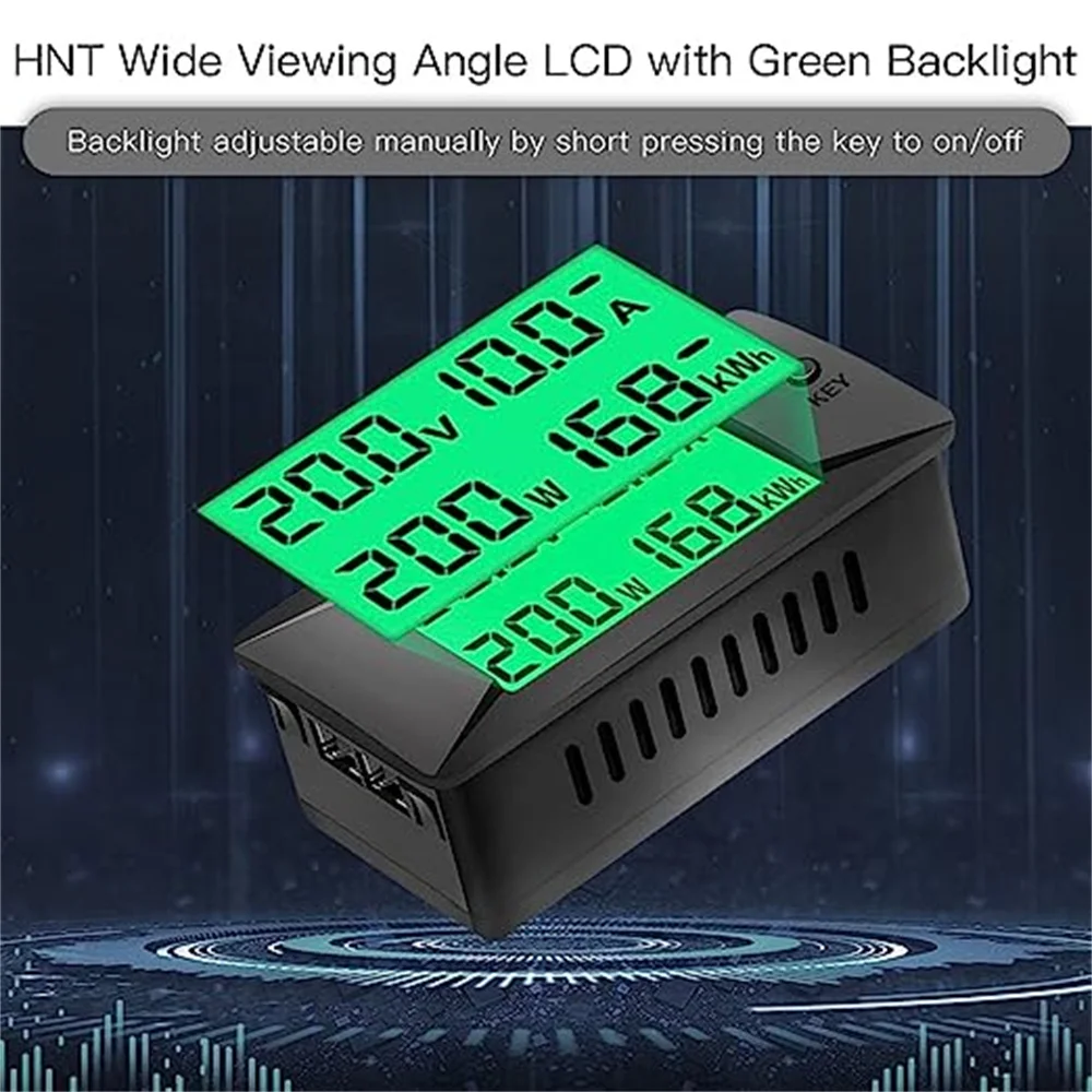 Imagem -06 - Digital Lcd Display Multímetro Tensão Atual Energia de Energia Watt Medidor Amperímetro Voltímetro Tester dc 0300v 50a 100a 200a 300a