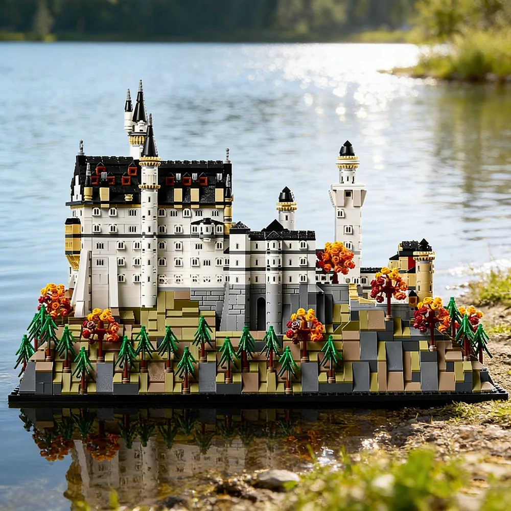 2026 Bestseller Neuschwanstein Schloss Baustein-Modell Geschenk Kinderspielzeug Junge Weihnachts-Geburtstagsgeschenk