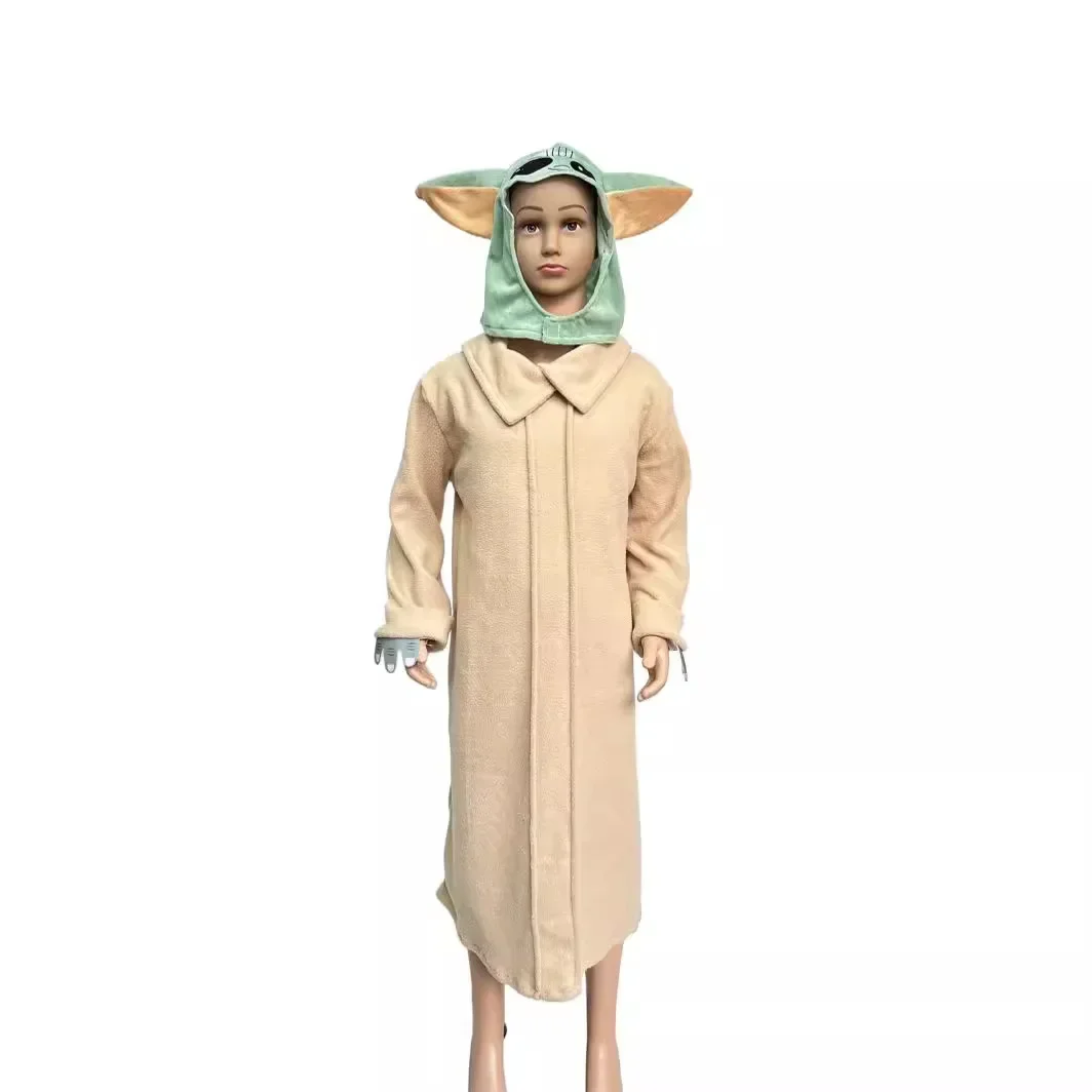 Alien Cosplay Yoda Disfraces de sombrero de bebé, bata mandaloriana de Halloween para niños, ropa para niños Everak, disfraz lindo para niños y niñas