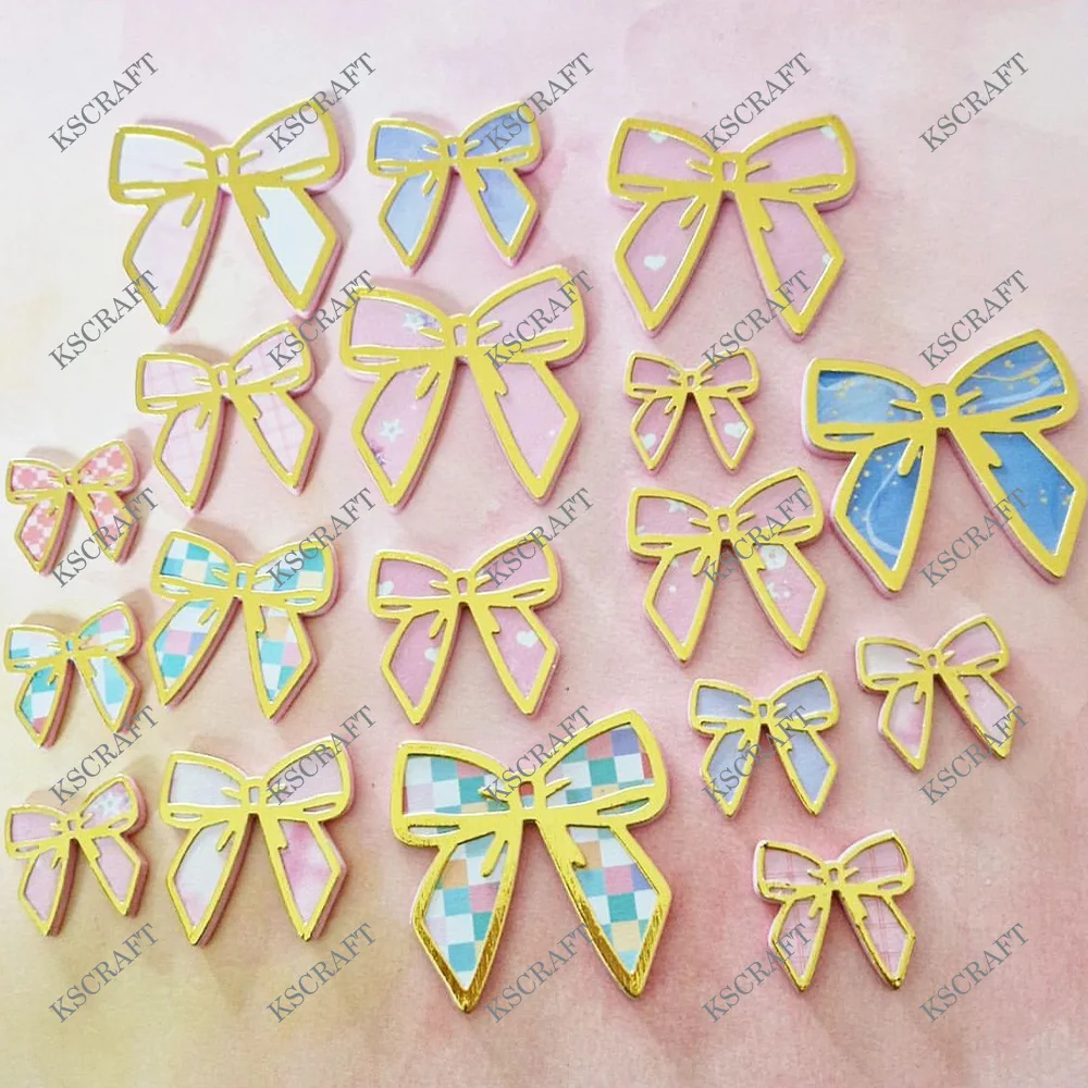 KSCRAFT Trio Flat Bows Cutting Dies Stencils for DIY Scrapbooking Decorative Embossing DIY Paper Cards