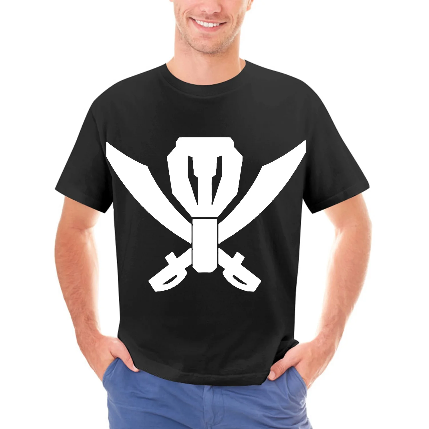 Super MegaForce - T-Shirt Black Kaizoku Sentai All Sizes S-2XL T Shirt Men  Fashion Loose Short Sleeve T-Shirt