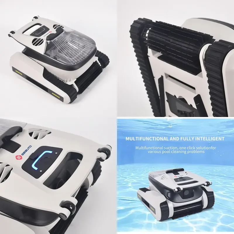 

Smart Programmable Robotic Pool Cleaner with Strong Suction and Wall-Climbing Function for Easy Pool Maintenance