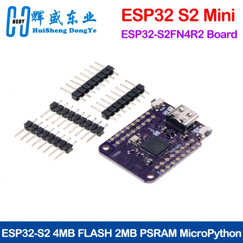 S3 Mini V1.0.0 - LOLIN WIFI Bluetooth IOT Board based ESP32-S3FH4R2 ESP32-S3 4MB FLASH 2MB PSRAM MicroPython Arduino Compatible