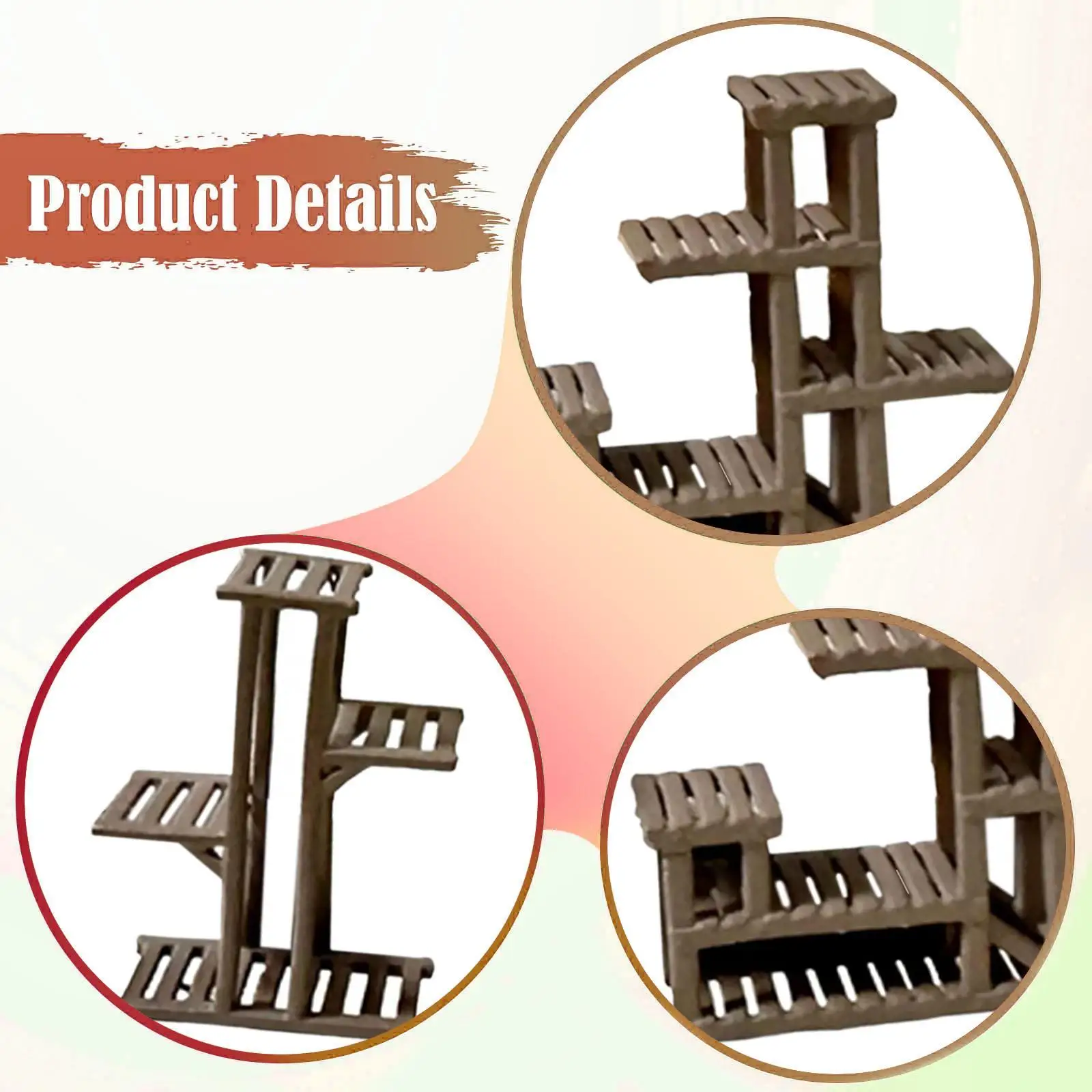 1/64 Plant Stand,Micro Landscape Decor Tiny Photo Props Miniature Dollhouse Accessories Miniature Scene Models Doll House Decor