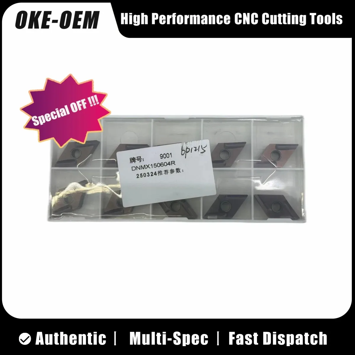 

10 шт. OKE-OEM 100% оригинальная токарная вставка DNMX DNMX150604R OP1215