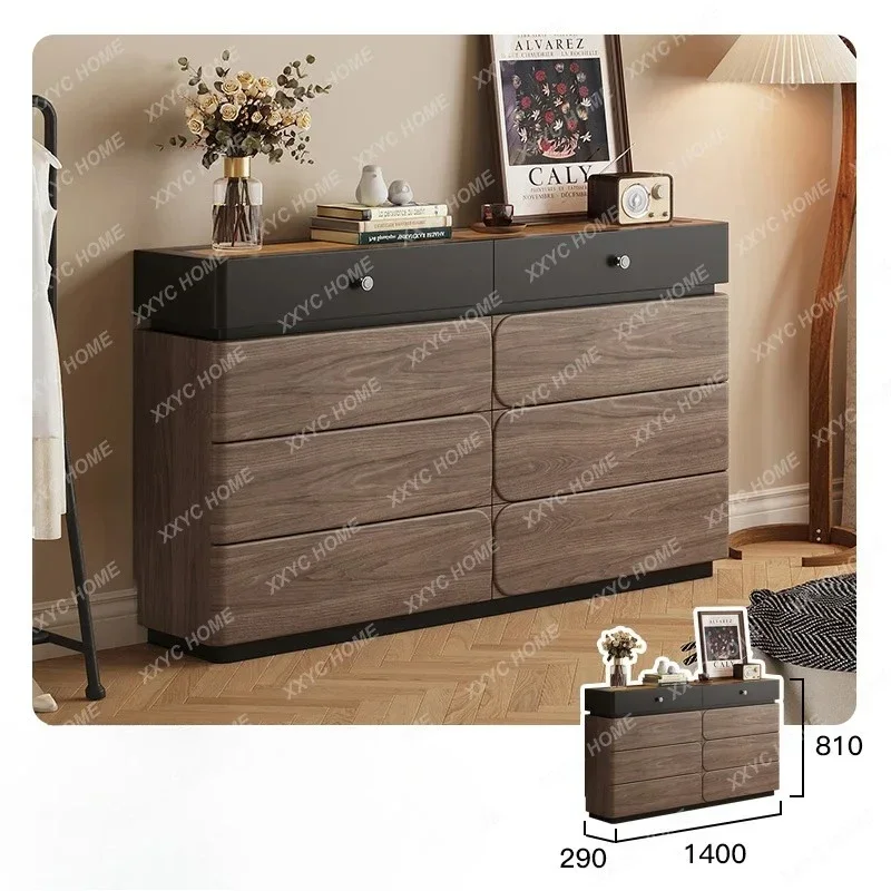 A  Bedroom Locker of Bed End American Retro Ultra-Thin Eight Bucket Chest of Drawer