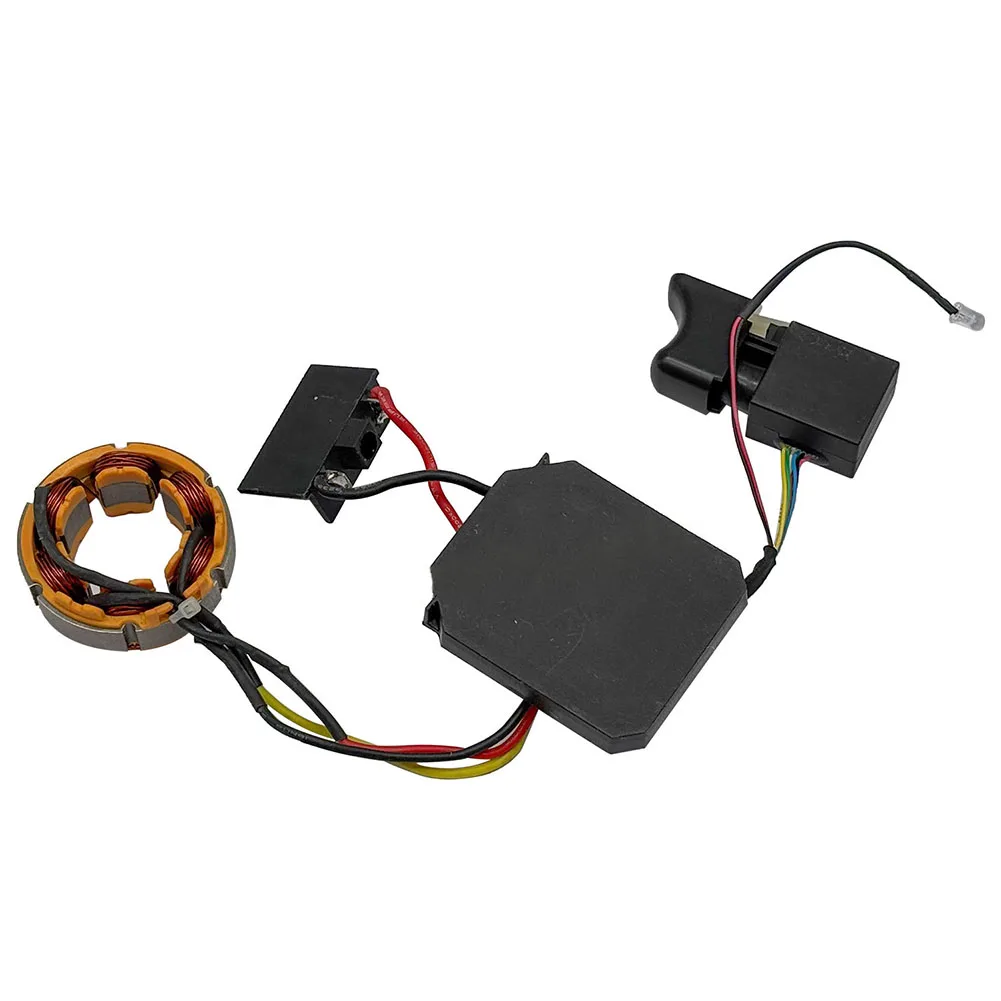 Control Board and Switch Assembly with Stator for Dayi Brushless Electric Wrench Compatible with 18V 21V Drive