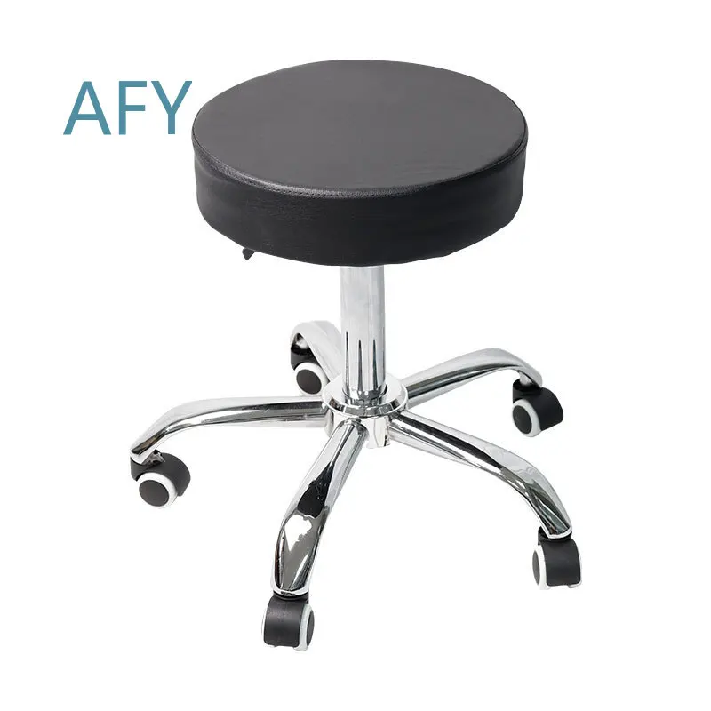Adjustable Stainless Steel Surgical Stool for Nurse Office Hospital Lab Beauty Salon Leather Vertical Rotating Lift Chair