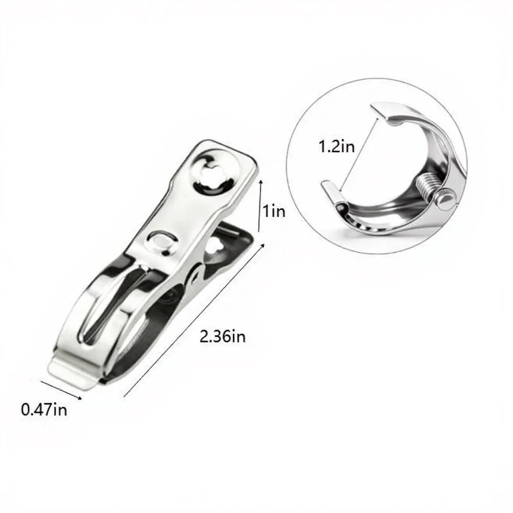 20Pcs Stainless Steel Garden Clips Strong Grip Greenhouse Clamps For Netting Film Plant Support Frame Gardening Accessories