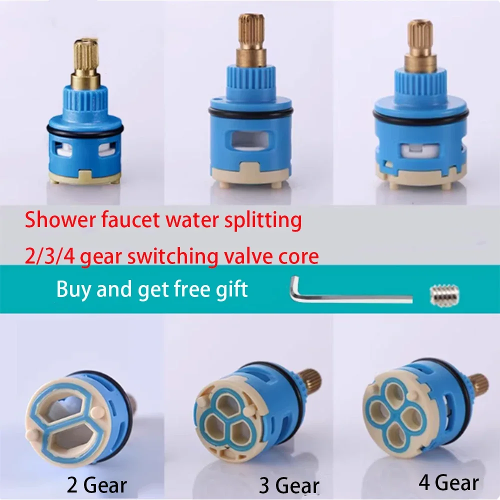1pcs 18/22/25/26/28/33/35 Hot/Cold Water Spool Shower Faucet Valve Core Home Bathroom Mixed Shower Switch Accessories 2/3/4 Gear