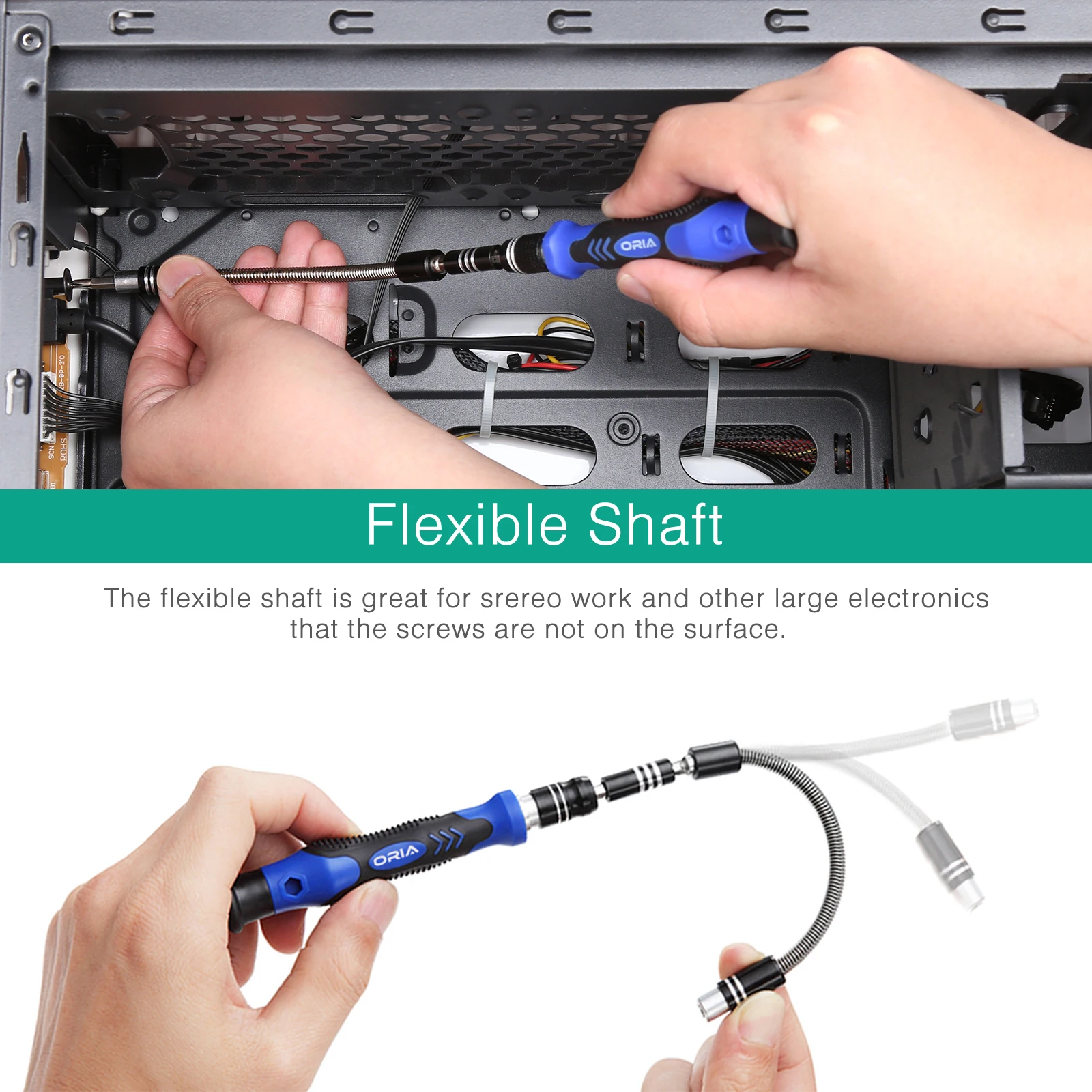 Imagem -02 - Oria Conjunto de Chave de Fenda de Precisão 60-em1 Kit de Chave de Fenda Magnética para Telefones Console de Jogos Tablet pc Ferramenta de Reparo Eletrônico