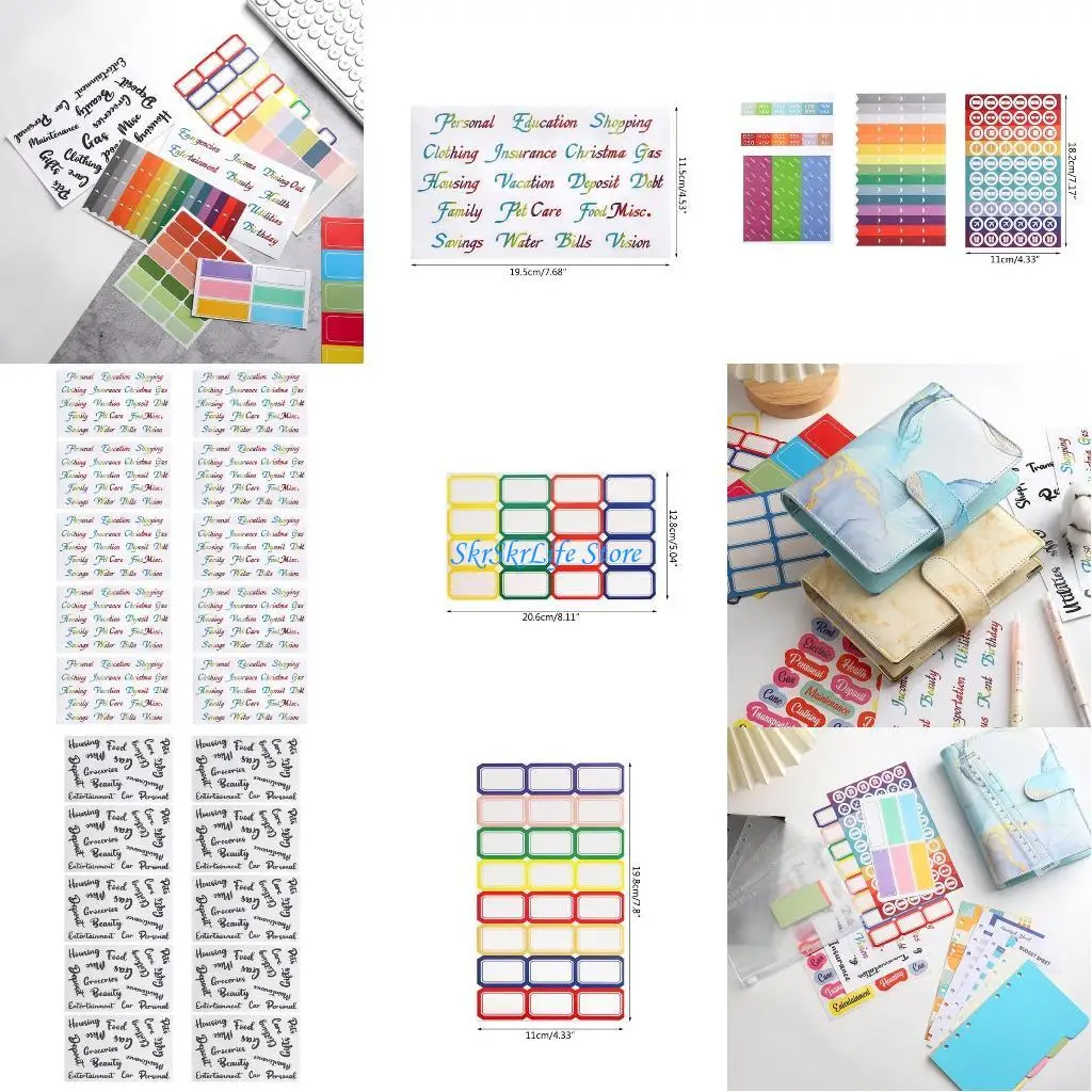 

E65E Sticky Index Tabs Book Tabs Multi-Colored Sticky Tabs Writable Index Labels
