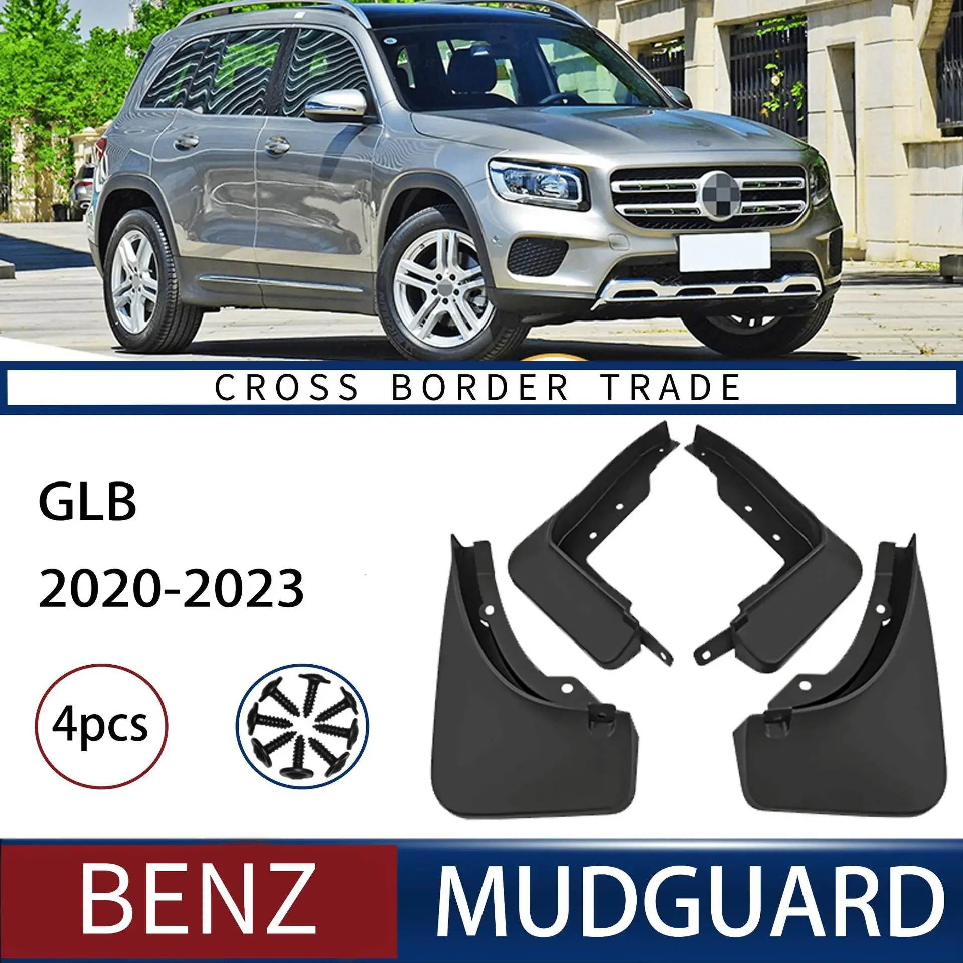 

FOR benz GLB 2020-2023 Car Molded Mud Flaps Splash Guards Mudguards Front Rear Styling Front Rear Car Accessories