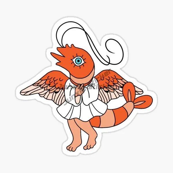 Shrimp! Heaven! Now! Sticker Vinyl Self-adhesive Waterproof Car Stickers Computer Decal