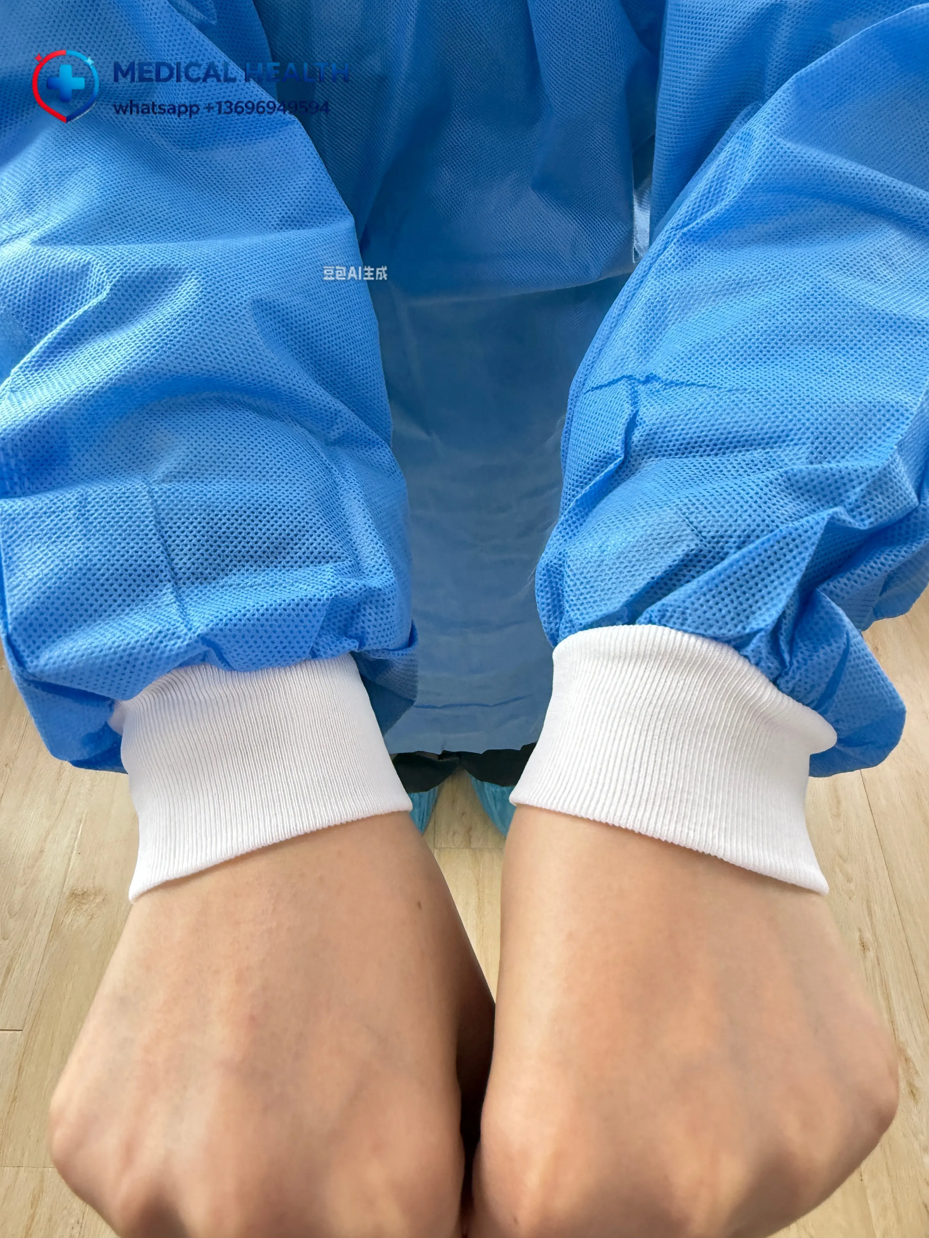 5 pcs SMS Nonwoven Reinforced Single Use Protective Garment Disposable Isolation Clothing For Laboratory Workshop Working
