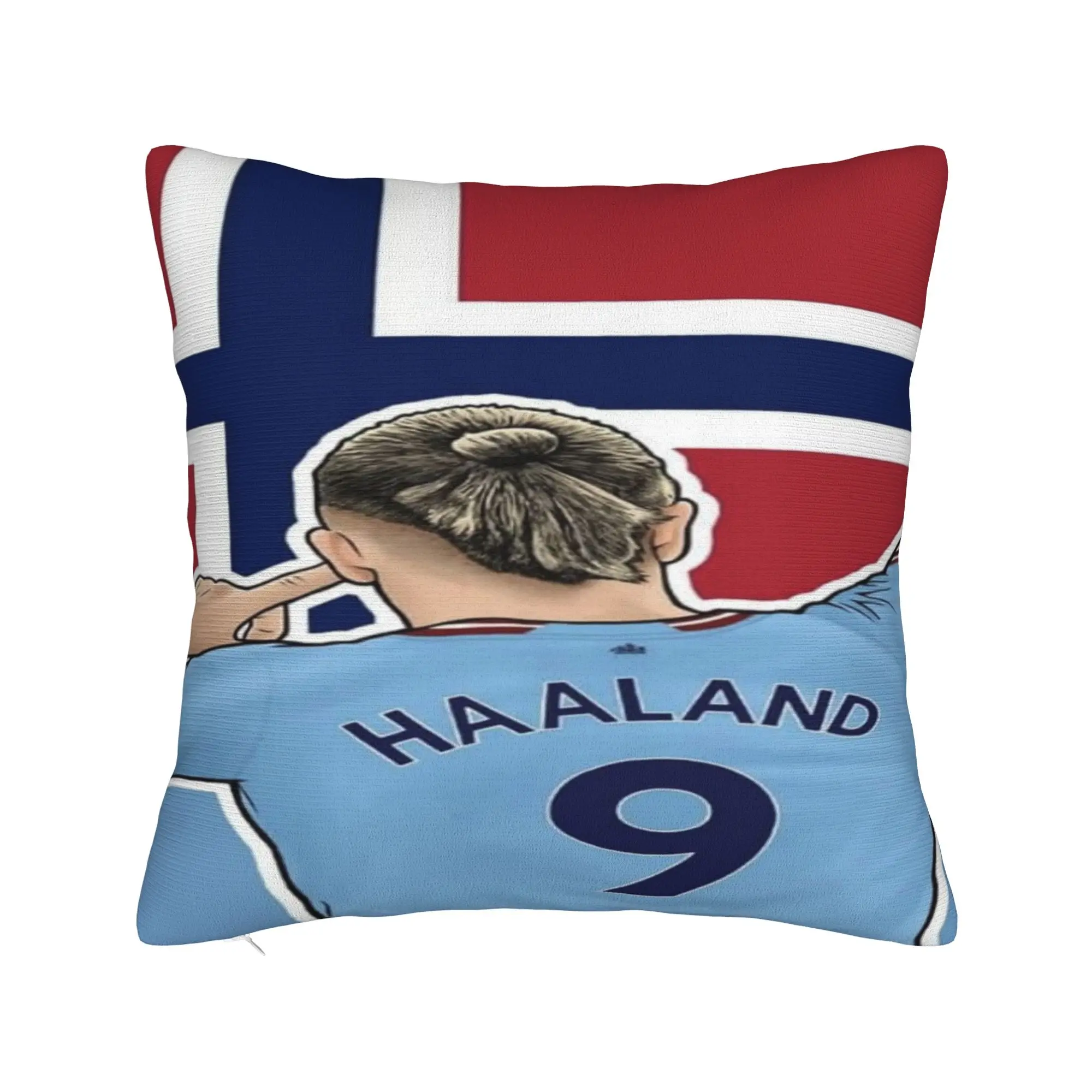 Norway Haaland soccer fan Pillow Case  Custom Pillow Cover Retro Trendy Pillowcases For Wedding Party Home Decor