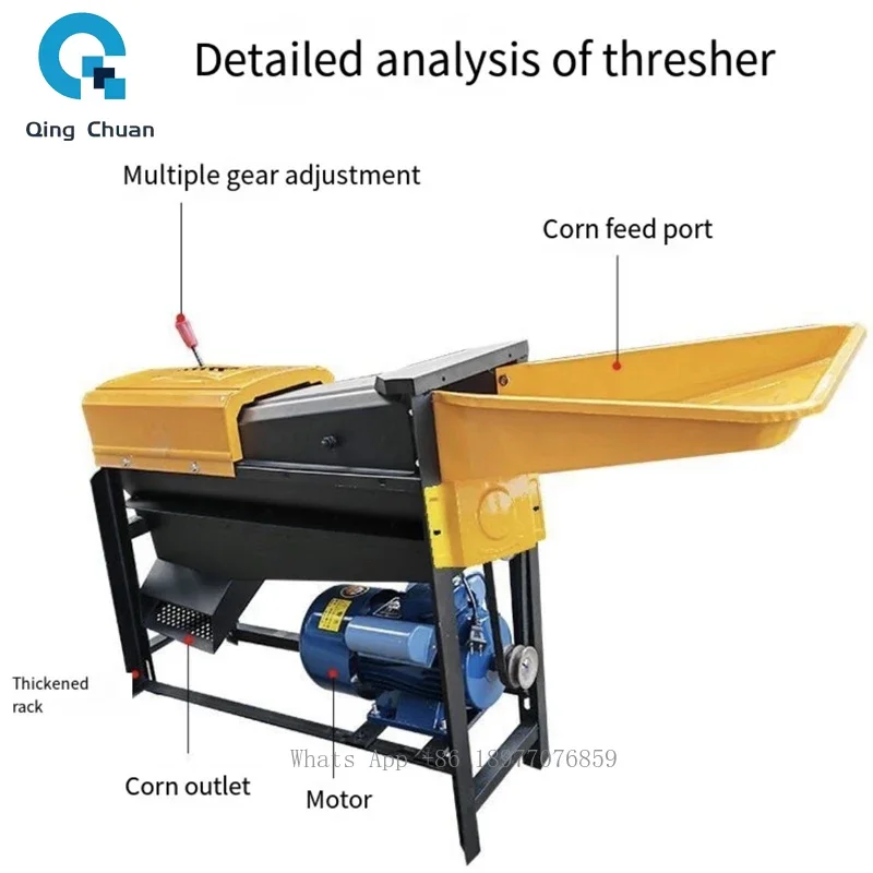 Corn Sheller Commercial Automatic Electric Household Multi-Functional Large Output Agricultural Machinery Grain Thresther