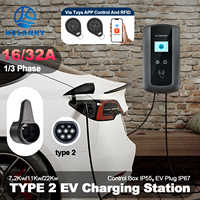Kolanky 16A 11KW Fast Charging EV Station Type 2 Tuya APP Wifi Timer Charger Electric Vehicle Hybrid Cars Length 5M