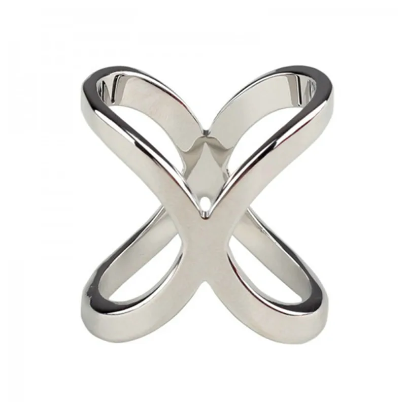 High Quality Cross Bow Scarf Clip Metal Button X Shape Brooches  Scarves Buckle Square Shawls Jewelry Accessories