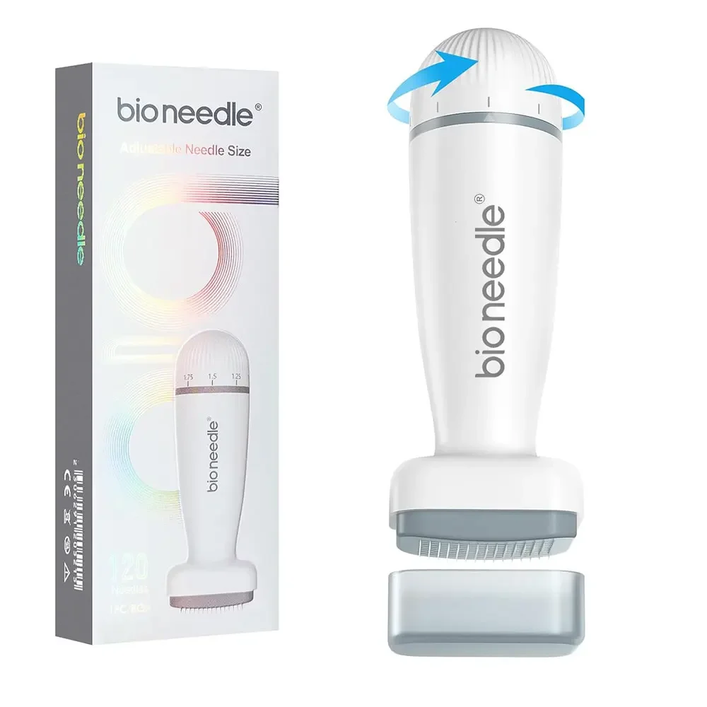 

120pin Bio Derma Stamp Roller Adjust Needle Derma Microneedle Pen for Beard Hair Growth Microneedling Dermaroller System