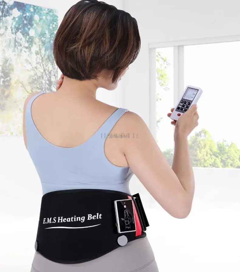 

EMS Electric Slim Belt Heating Myostimulator Abdominal Belt Stimulation TENS Physiotherapy Massager Pulse Muscle Acupuncture