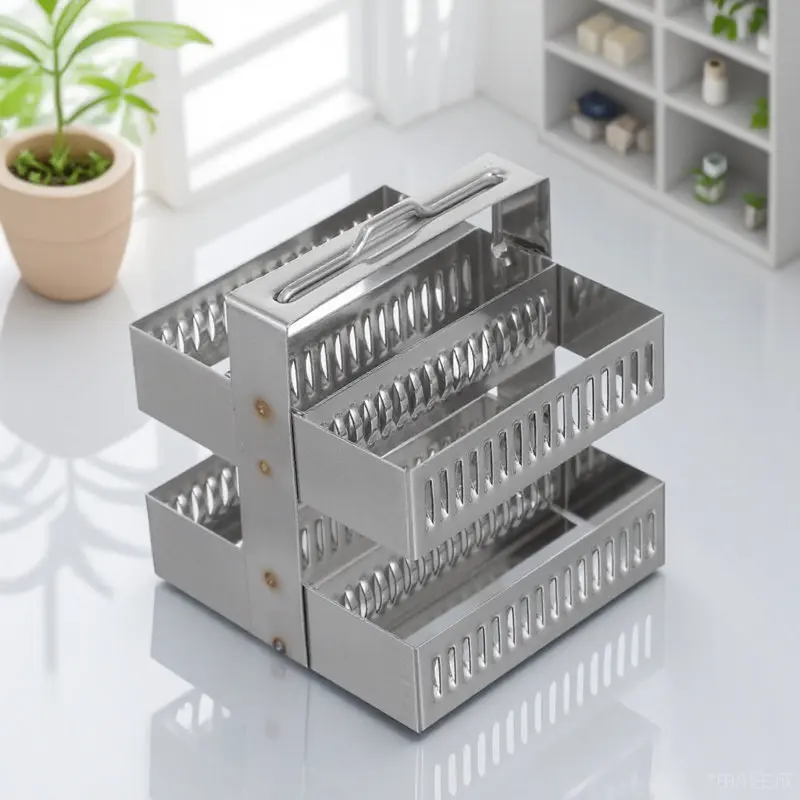 

Подставка для сушки и хранения предметных стекол из нержавеющей стали на 30 мест, усиленная, лабораторная, для микроскопов