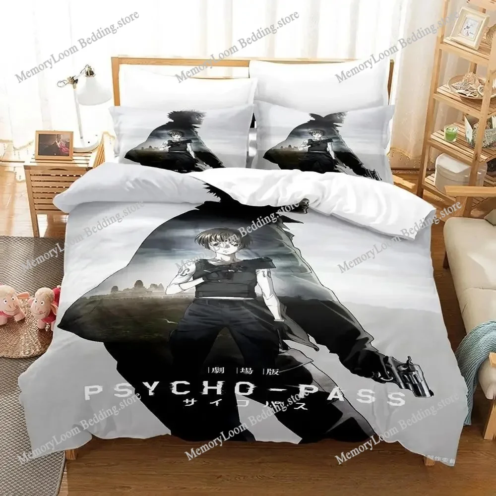 

New Psycho Pass Bedding Set Single Twin Full Queen King Size Bed Set Adult Kid Bedroom Duvet Cover Sets Anime Parure De Lit Bed