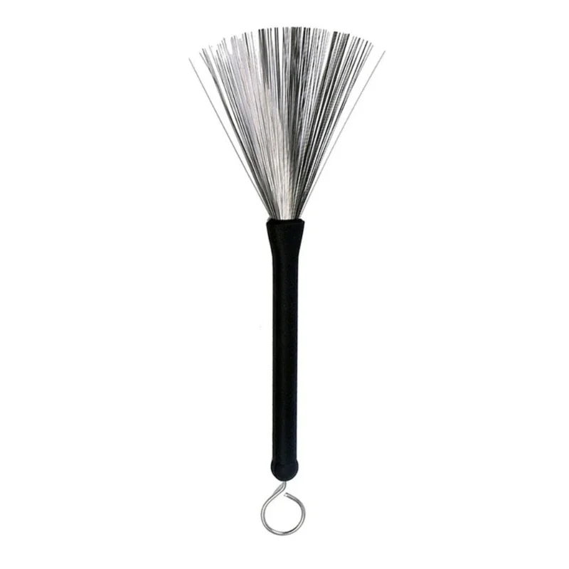 Retractable Plastic Handles Drum Brush Steel Wire 32cm Cleaning Brush for Jazz Rock Music Lover