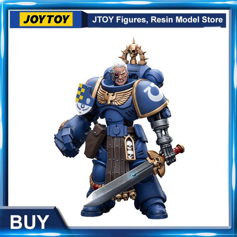 

[IN-STOCK]JOYTOY 1/18 Action Figure Warhammer 40K Ultramarines Lieutenant With Power Fist Anime Military Model Free Shipping