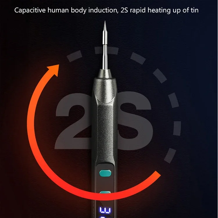 DES 68 Mini Smart Thermostatic Nano Solder Iron Digital LCD Display USB Welding Iron Dengan Auto Tidur