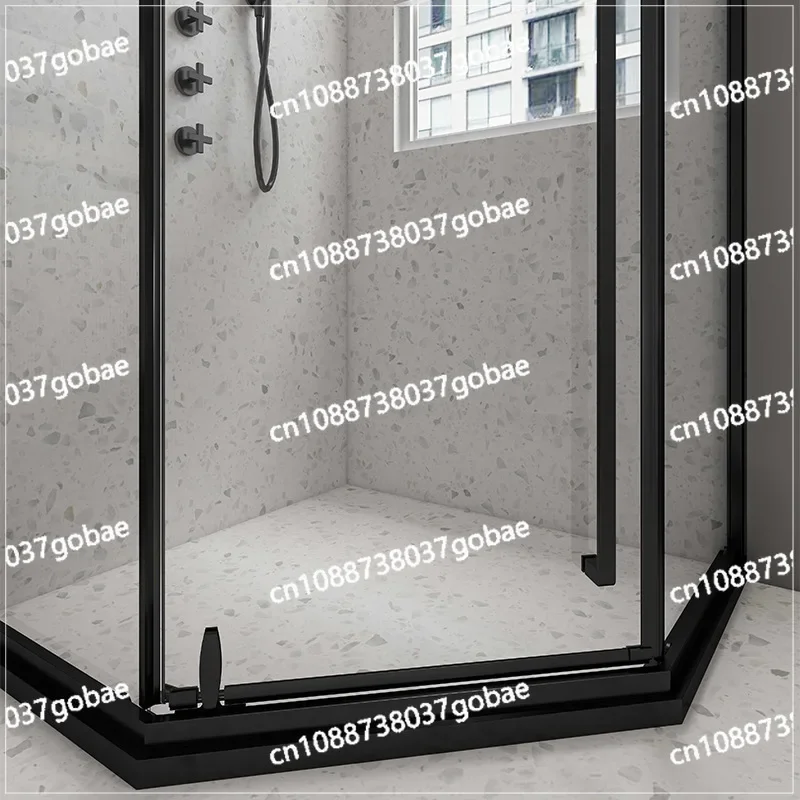 Diamond Type Extremely Narrow Shower Room Glass Sliding Door Bathroom Wet and Dry Separation Partition Sliding