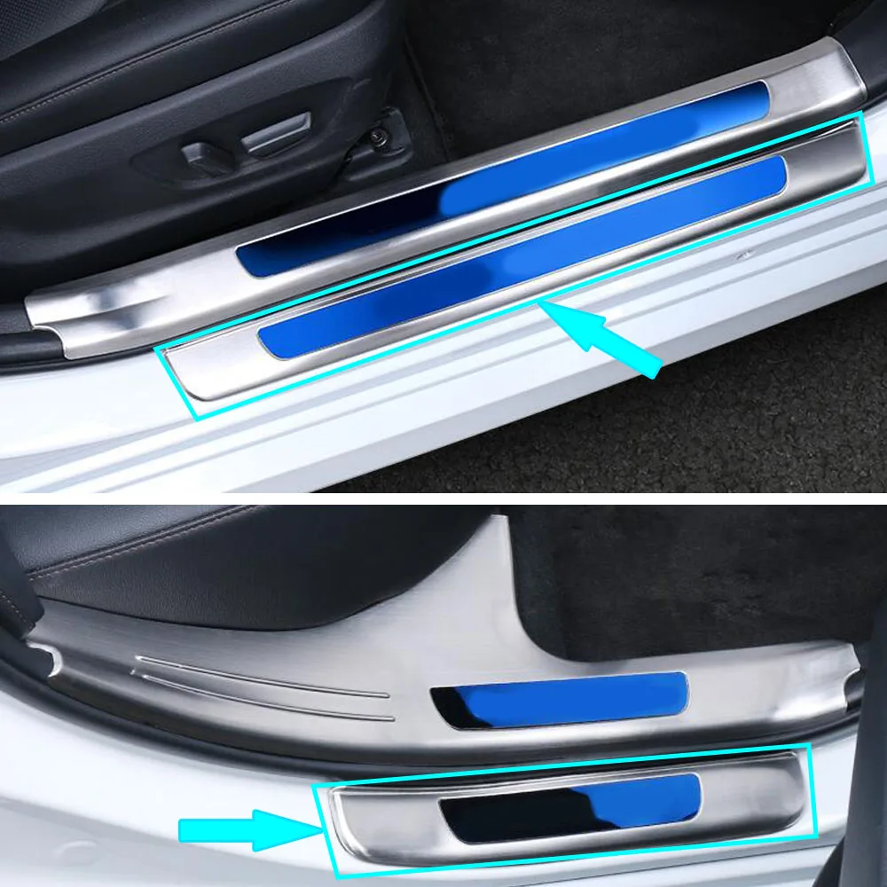 Car External Door Sill Scuff Plate Cover For Toyota Camry XV70 2017 2018 2019 2020 2021 2022 Stainless Steel Threshold Trim Hood