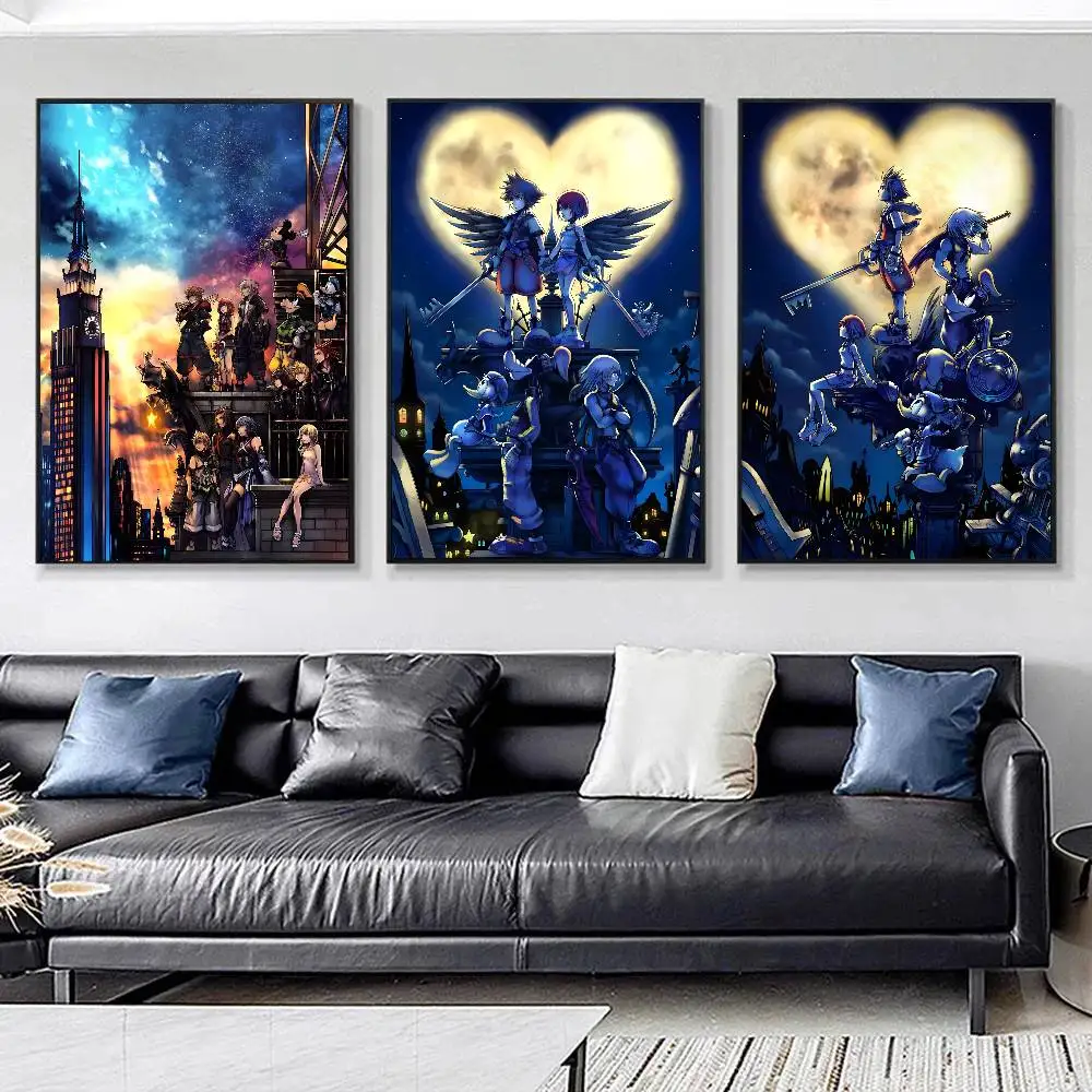 Anime Game K-KingdomS Cartoon H-Hearts Posters HD Print Vintage Wall Art Decor for Home Study Room
