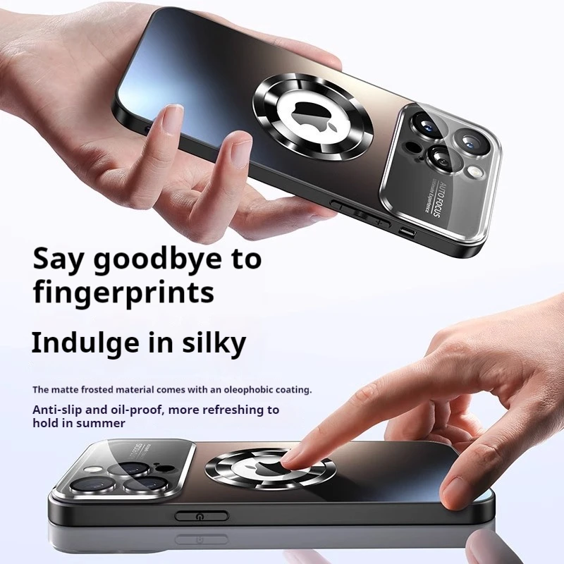 Shockproof Glass Lens Camera Protection for Magsafe Case For iPhone 15 Pro Max 14 Pro AG Matte Tempered Bumper Magnetic Cover