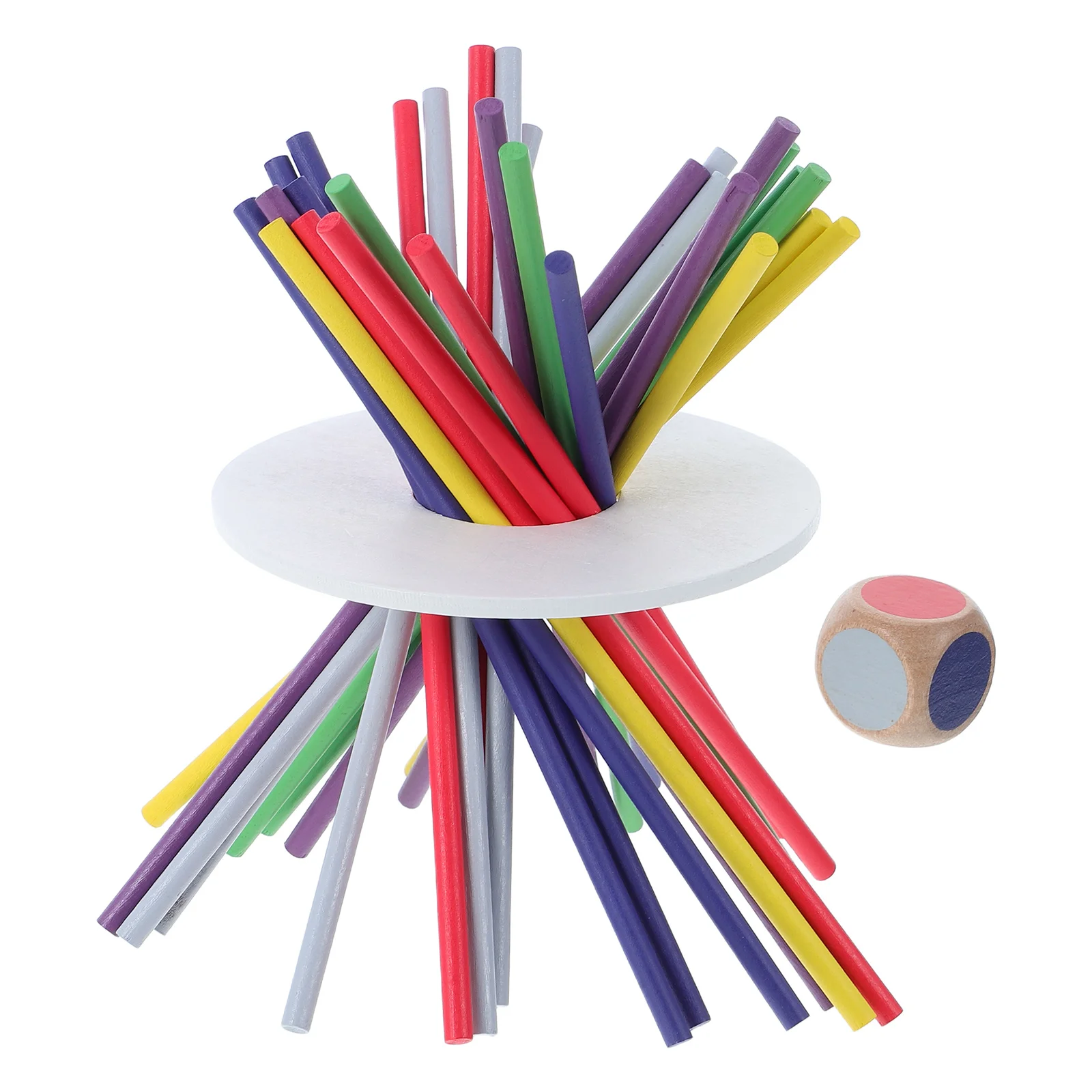1 セット木製バランススティックゲームクリエイティブ家族インタラクション子供のカラーマッチング教育ゲームポータブルミニタワーバランス