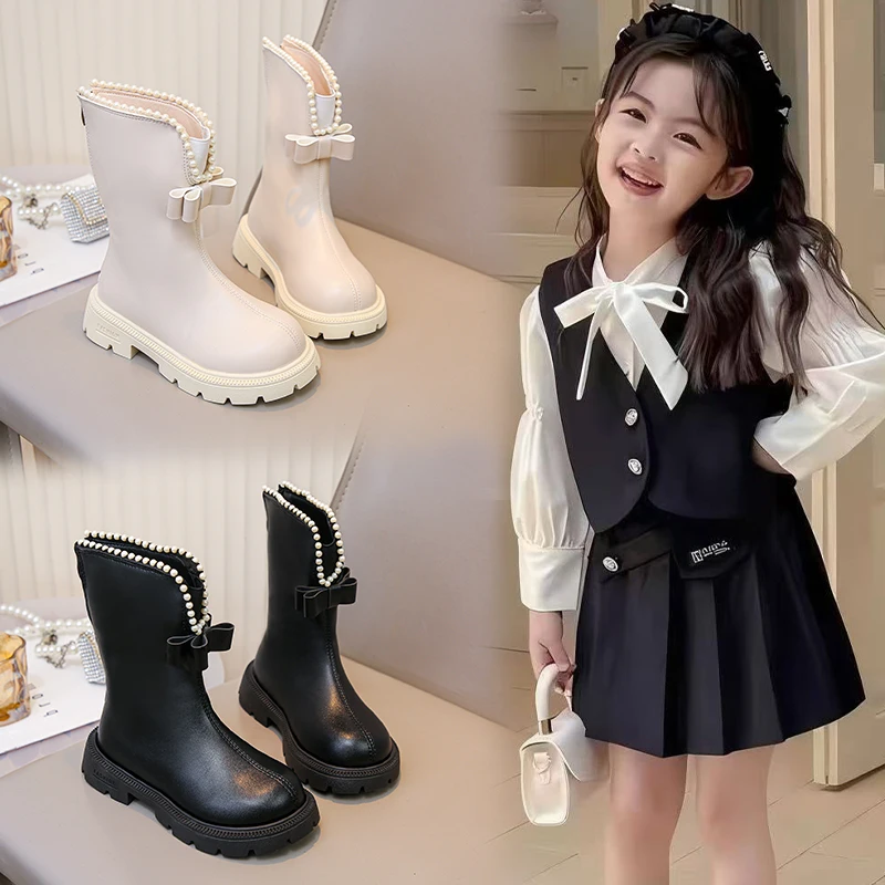

Children's High quality and generous Long Boots Winter Girls' High Boot Fashion Child Warm Girl Soft Soled Non Slip Kids Boot