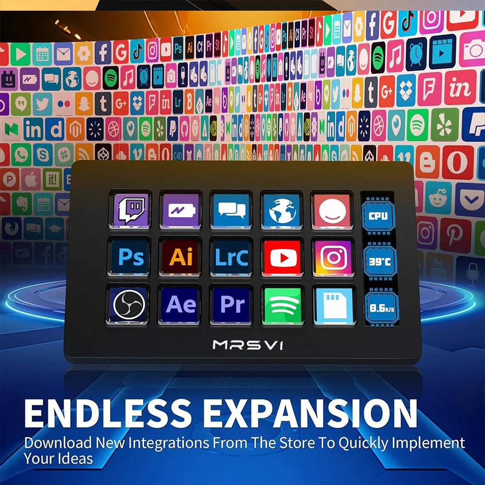 MRSVI 293S Stream Dock لوحة المفاتيح البصرية الصغيرة Lcd زر تحكم لإنشاء المحتوى المباشر زر مخصص لـ Win/Macos #2