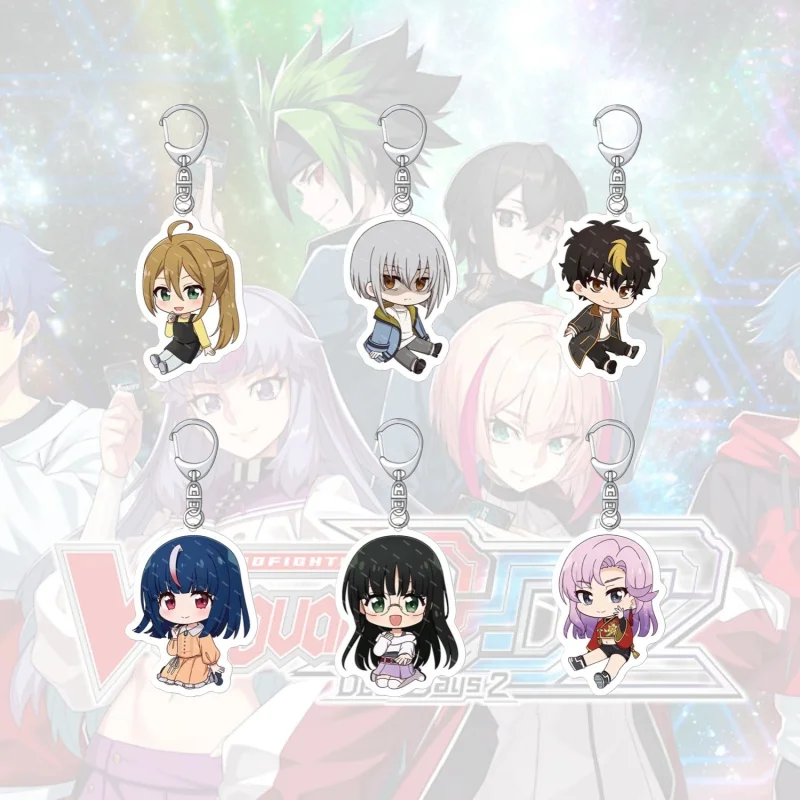 Divinez Deluxe Kesshou-hen Anime Llavero Acrílico Zakusa Ishigame Yuyu Kondo Figuras Colgante para Bolsa Game Cardfight!! Regalos Vanguard
