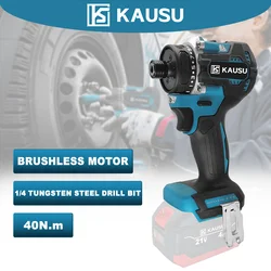 Brushless Electric Screwdriver Compact Cordless Rechargeable Electric Drill Screw Driver For Makita 18v Battery(No Battery)