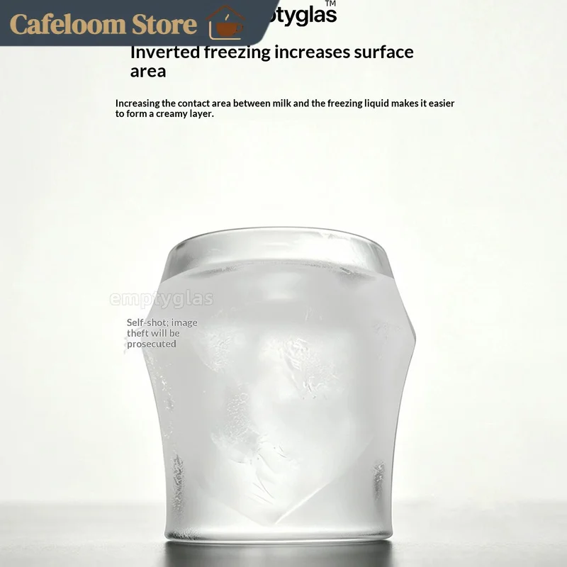 Emptyglas Double Wall Glass Coffee Cup 150ml Freezable Frosted Mug For Dirty Latte Espresso Iced Brew Coffee Home Bar Use