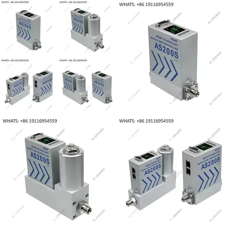 1pcs Stainless Steel MFC High Precision Gas Mass Flow Controller Air Micro Gas Flow Meter AS200