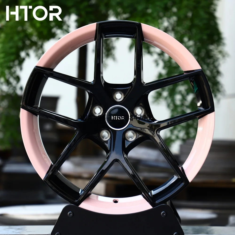 

Custom 17 18 20 21 22 24 Inch 5x120 5x114.3 Pink Black Forged Wheels 5 Spoke Monoblock Concave Car Wheel Rims for Model 3 Macan