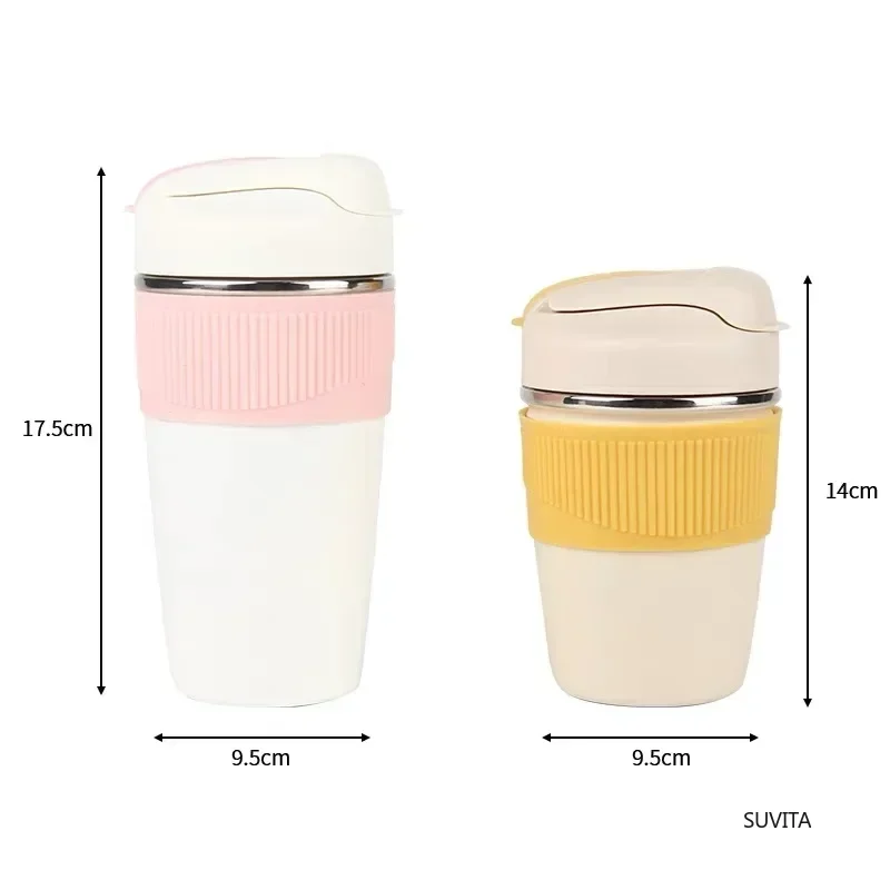 350/480ML Thermal Cup with Straw Vacuum Flask Tumbler Thermo for Water Bottle Stainles Steel Coffee Beer Cooler Drinkware