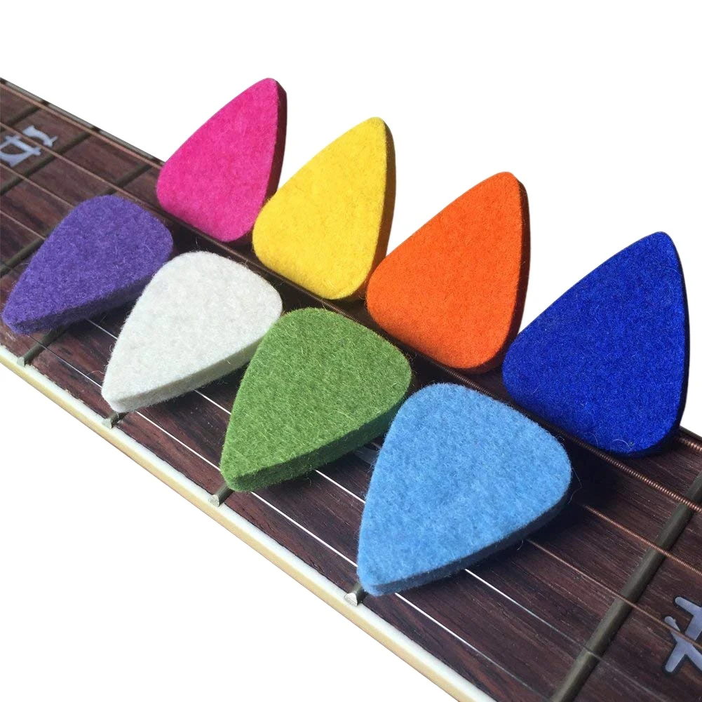 Palhetas de ukulele palhetas/palhetas de feltro para ukulele e guitarra, 8 peças palhetas de guitarra, multicoloridas