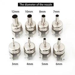 1pc Universal Nozzles Air Soldering Welding Round Nozzles For 850 852D 898 Soldering Station Hot Air Welding Nozzle