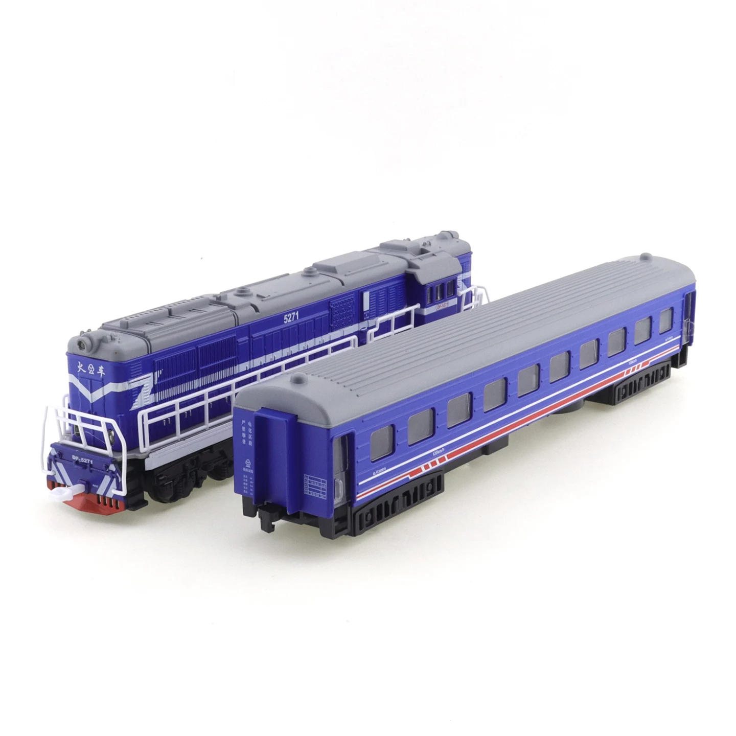 Kaiwei aleación Dongfeng cabeza de tren resorte sonido y luz modelo de coche de juguete apertura caja de motor de gas conjunto