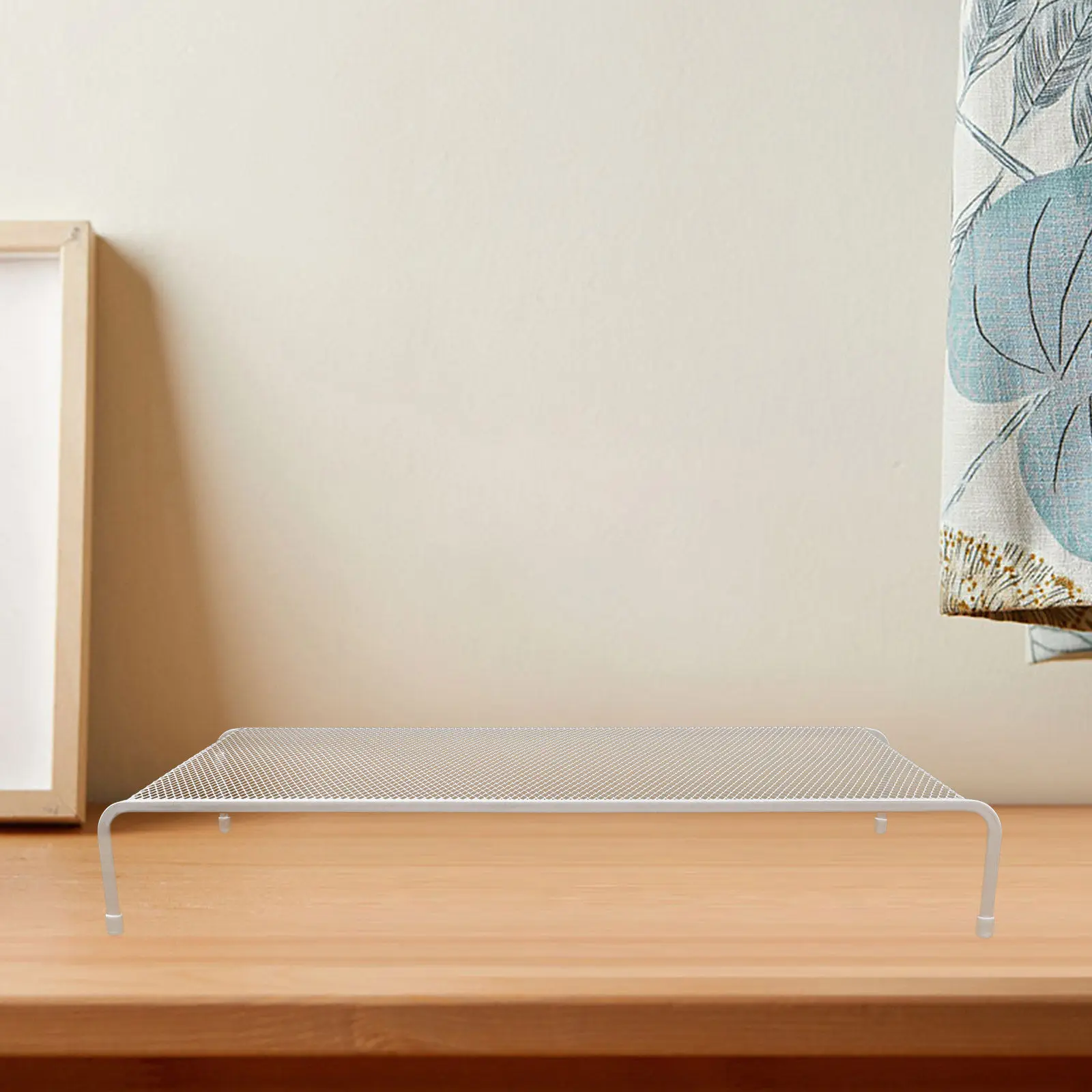 Transparent Metal Monitor Stand Mesh Riser Computer Desk Riser Screen Elevation for Home Office School Metal Stand