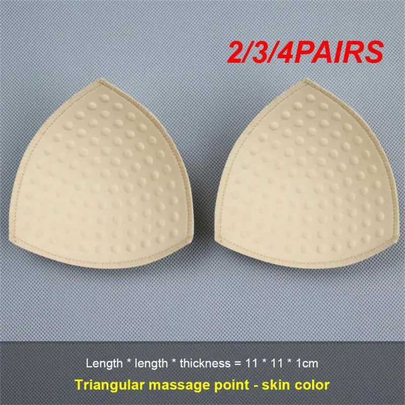 2/3/4PAIRS Removable Washable Lock Edge Women's Fashion Convenient Breathable Bikini Top Inserts Bikini Top No Deformation